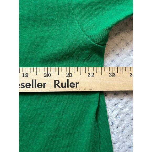 Vintage Disney Mickey Mouse Merry Christmas Green T-Shirt Size S Cotton Adults - Picture 5 of 7